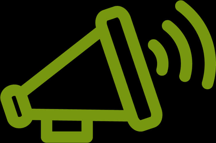 Green Megaphone Icon