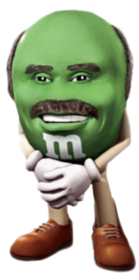 Green Mn M Character With Mustache