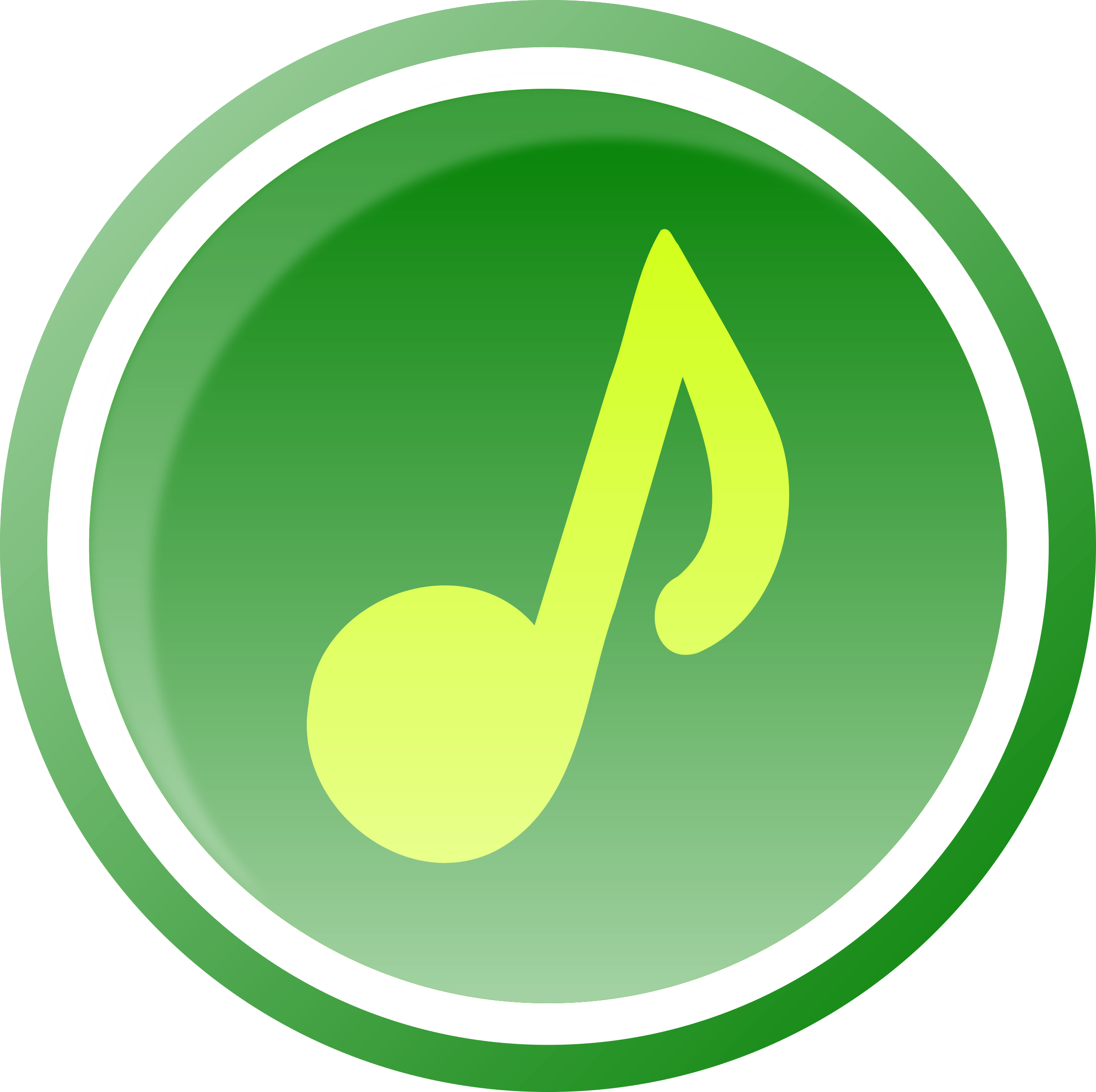 Green Music Note Icon