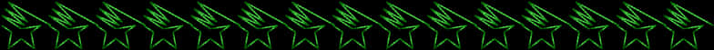 Green Neon Star Border Pattern