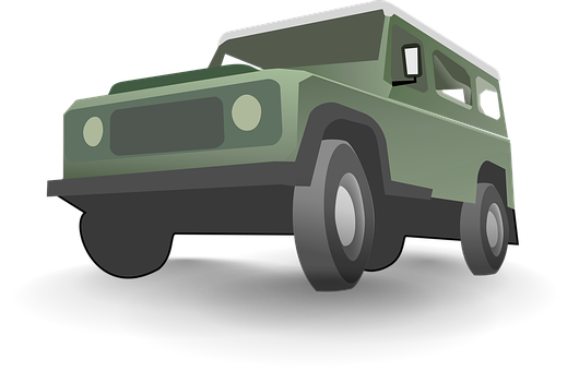 Green Offroad Jeep Illustration