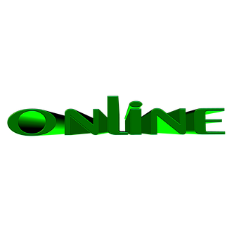 Green Online Text Graphic