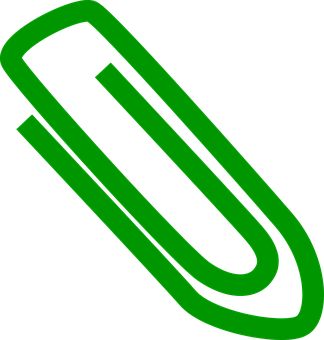 Green Paper Clip Graphic