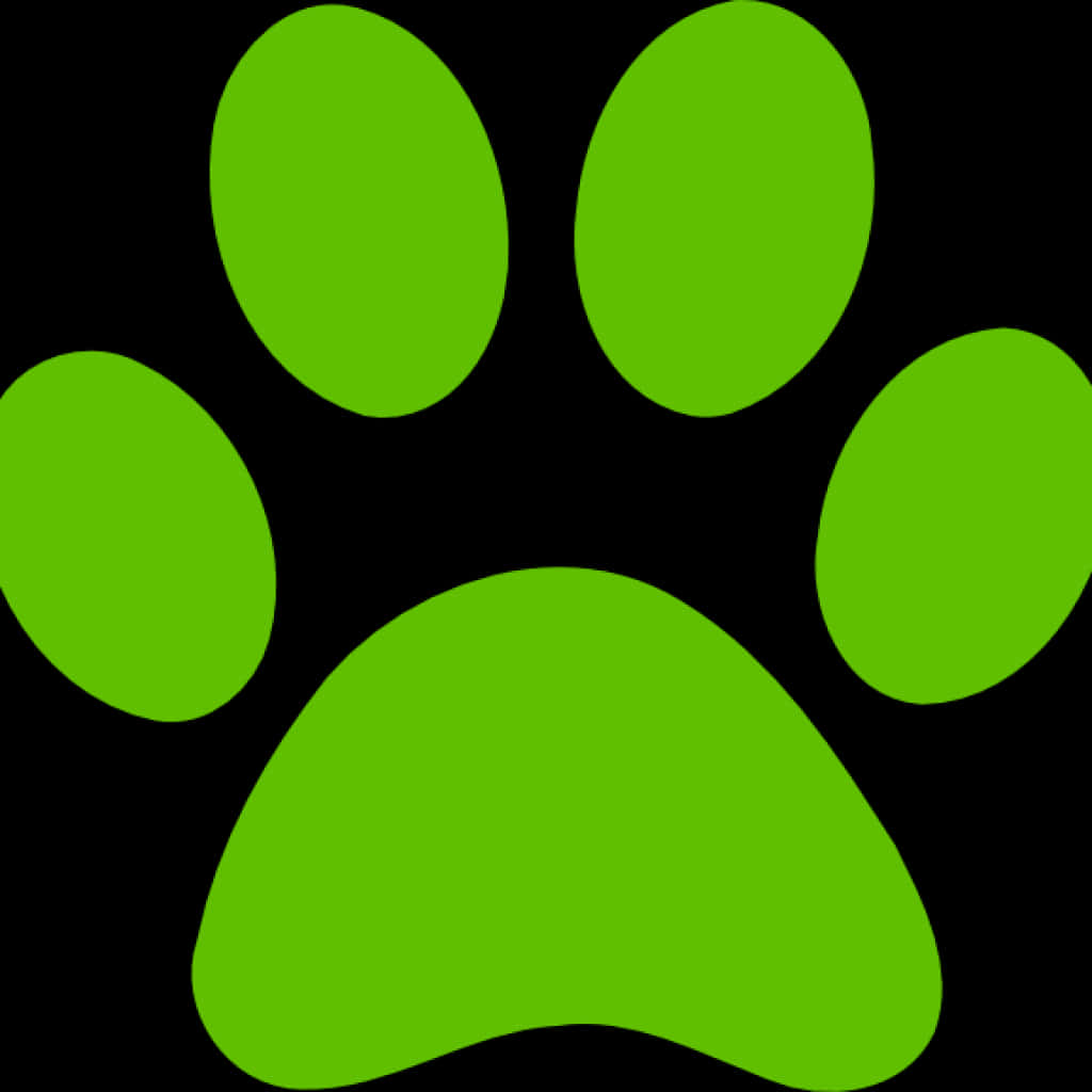 Green Paw Print Graphic