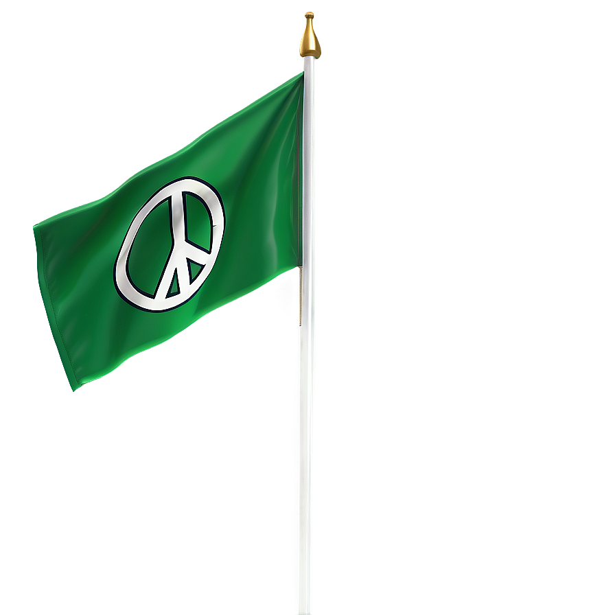 Green Peace Flag Png 06282024