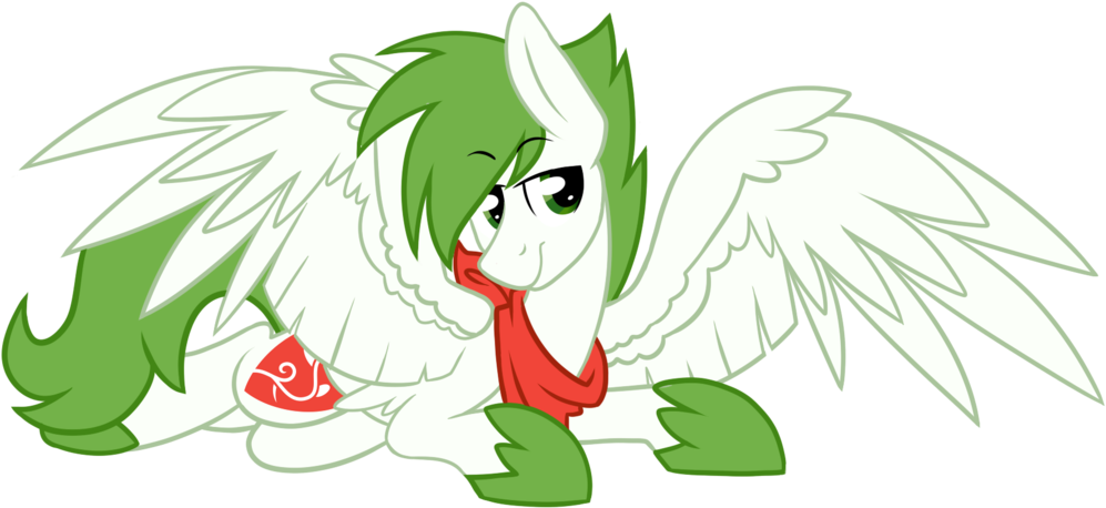 Green Pegasus Cartoon Illustration