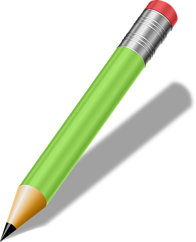 Green Pencil Black Background