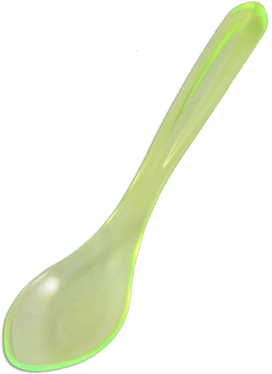 Green Plastic Spoon