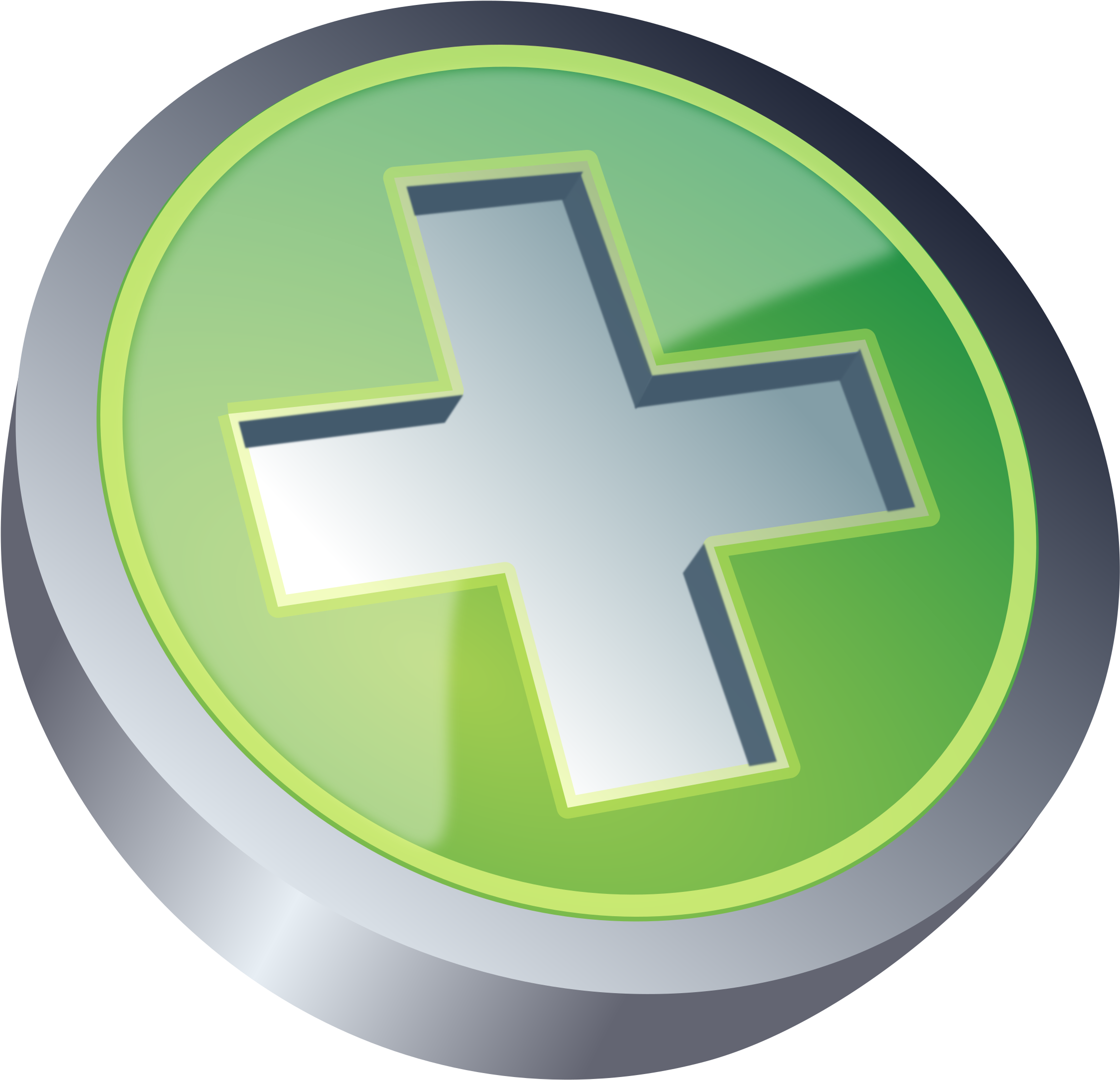 Green Plus Sign Button