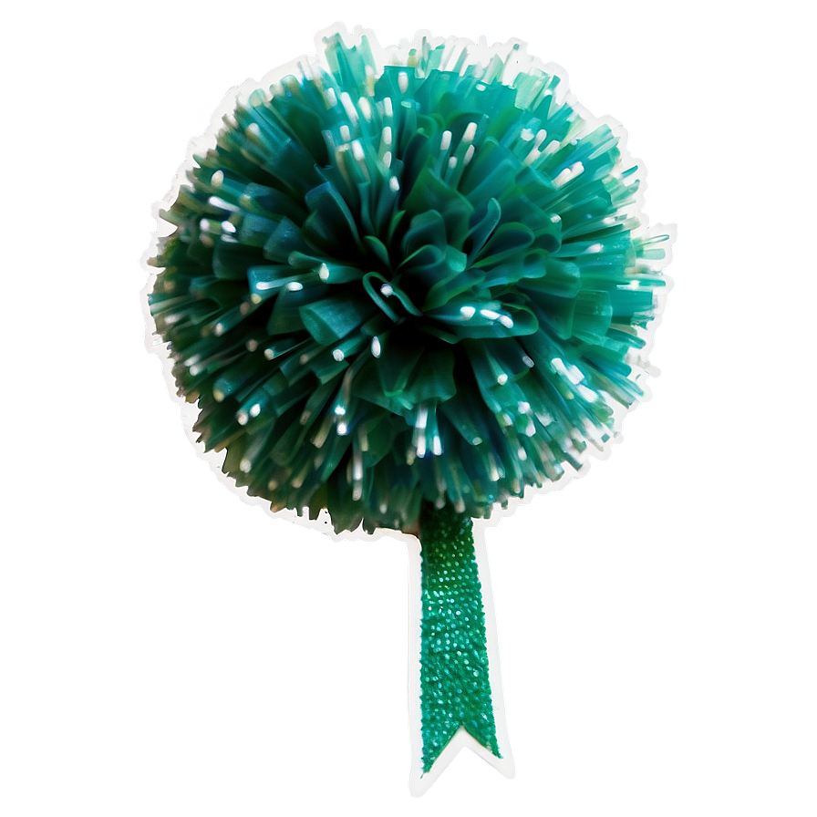 Green Pom Poms Png 06132024