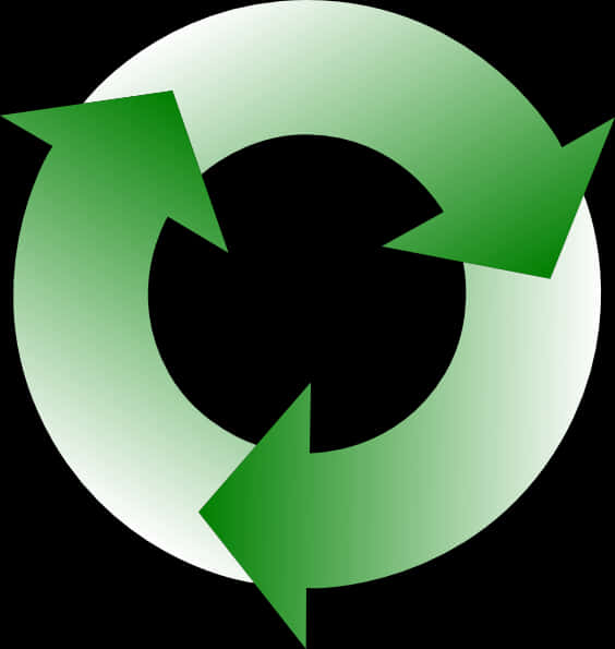 Green Recycle Arrows Transparent Background