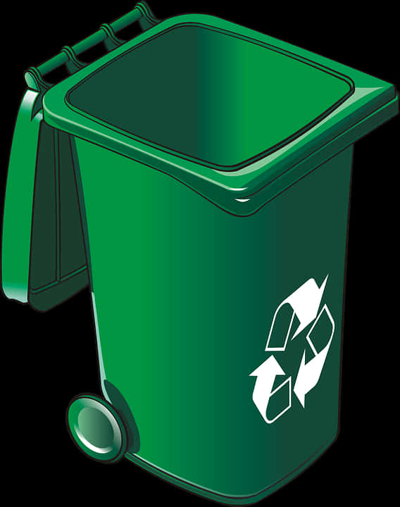 Green Recycling Bin Clipart