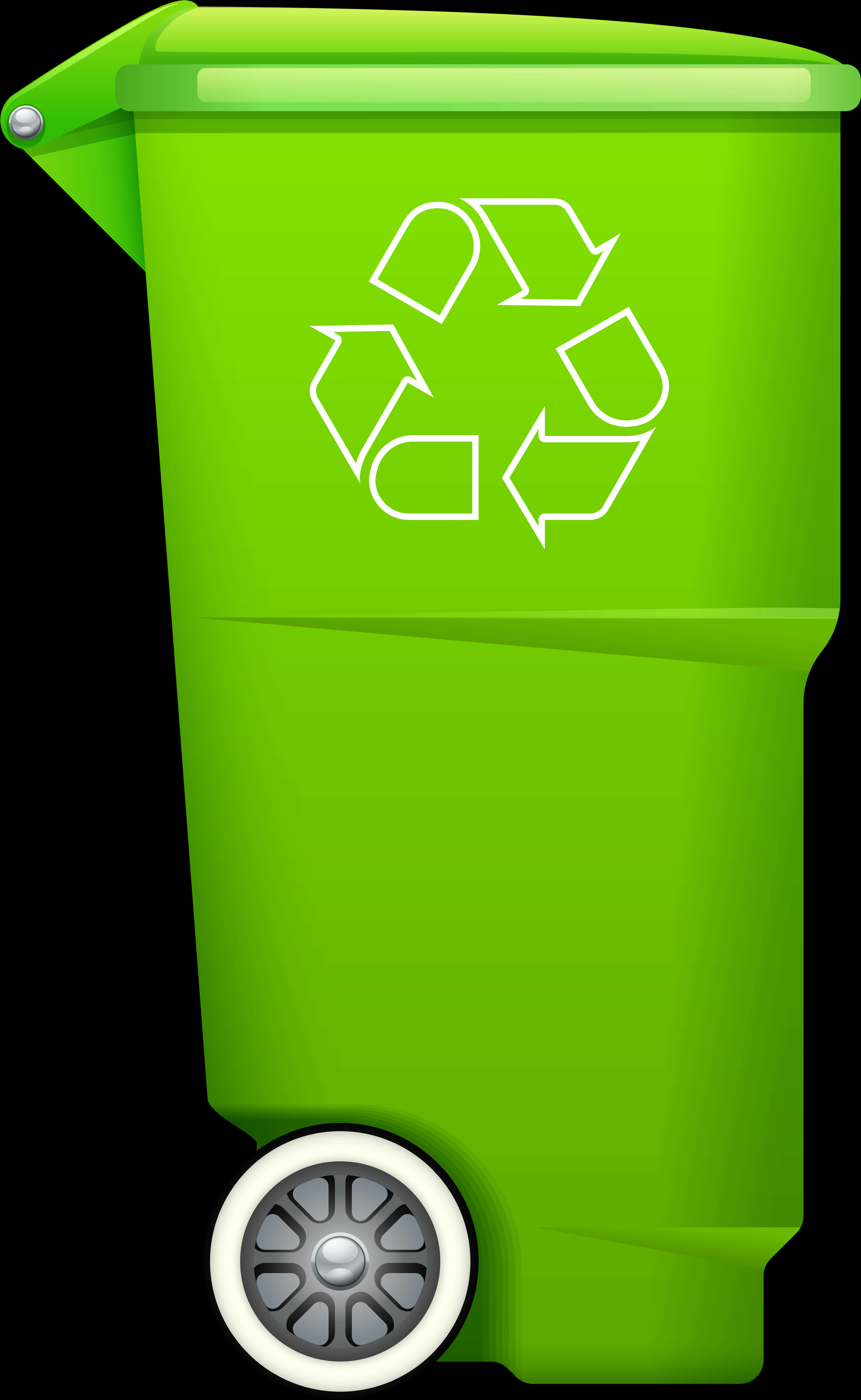 Green Recycling Bin Graphic