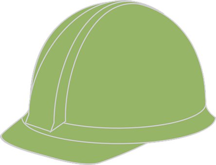 Green Safety Helmet Vector