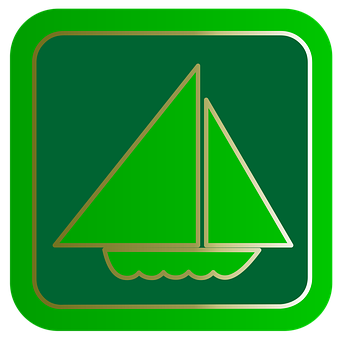 Green Sailboat Icon