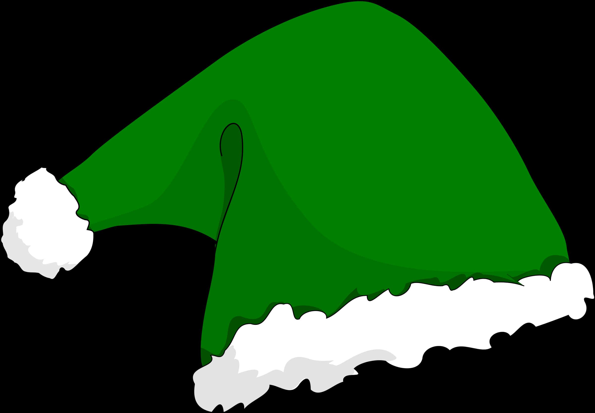 Green Santa Hat Illustration