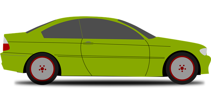 Green Sedan Side Profile