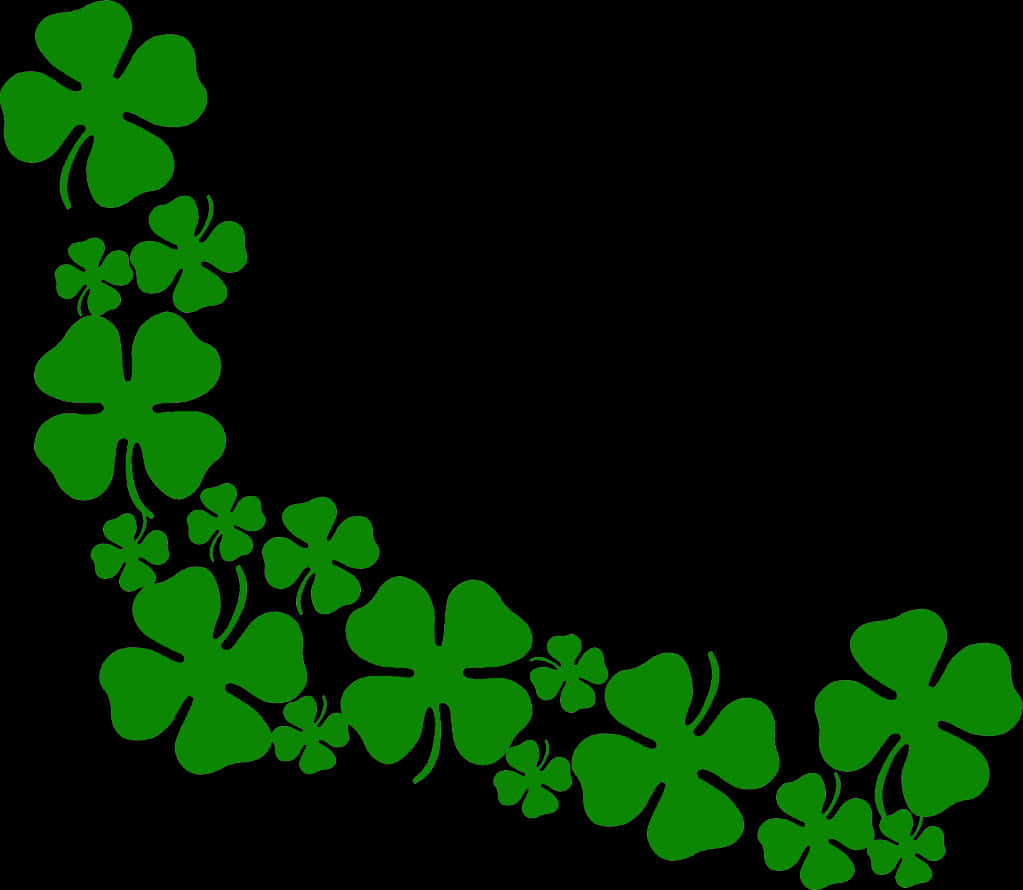 Green Shamrock Corner Design