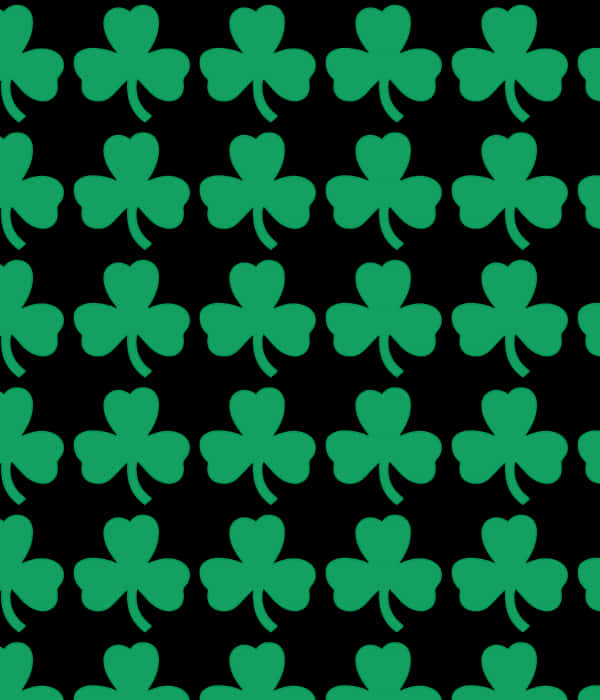 Green Shamrock Pattern Background