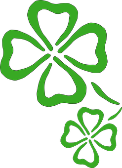 Green Shamrocks Graphic