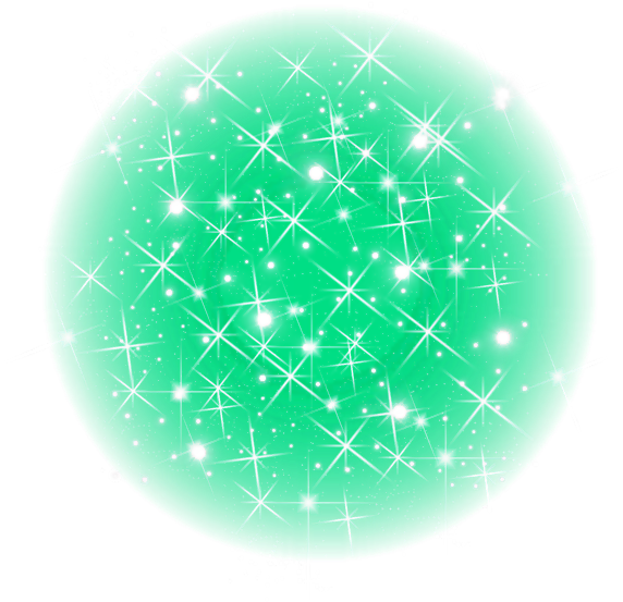 Green Sparkling Globe Effect