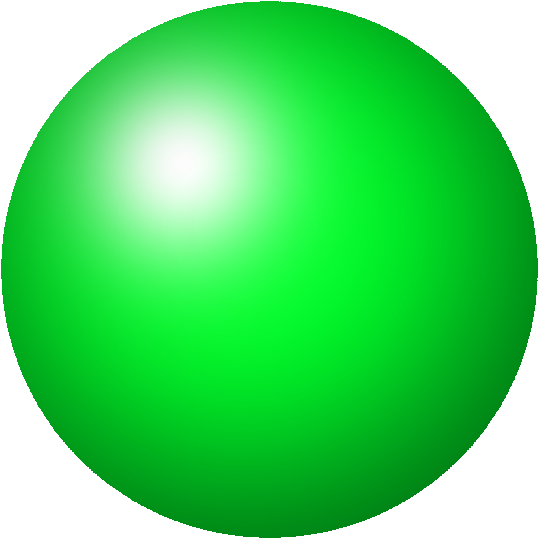 Green Sphere3 D Rendering