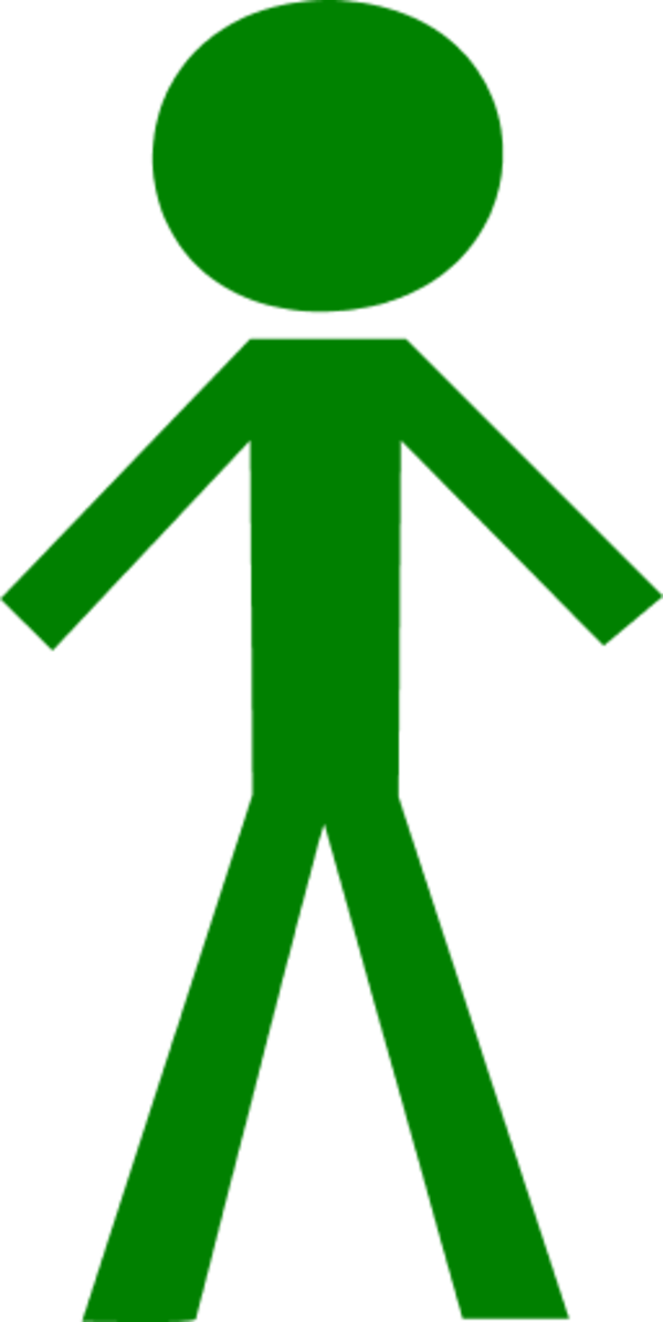 Green Stick Figure Graphic