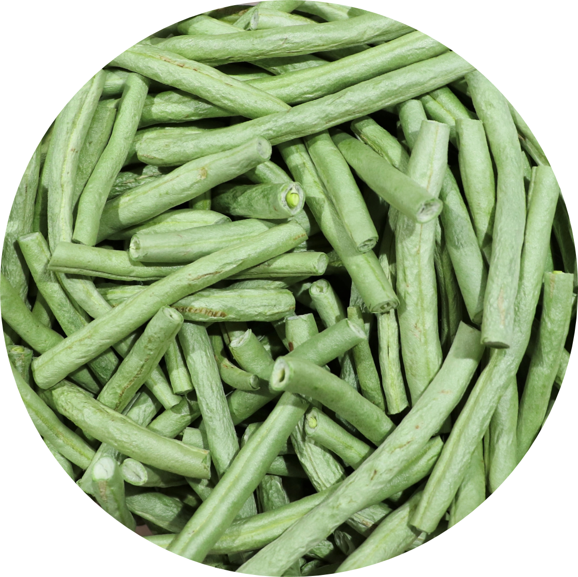Green String Beans Circle View