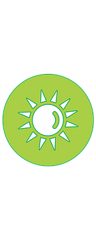 Green Sun Moon Icon