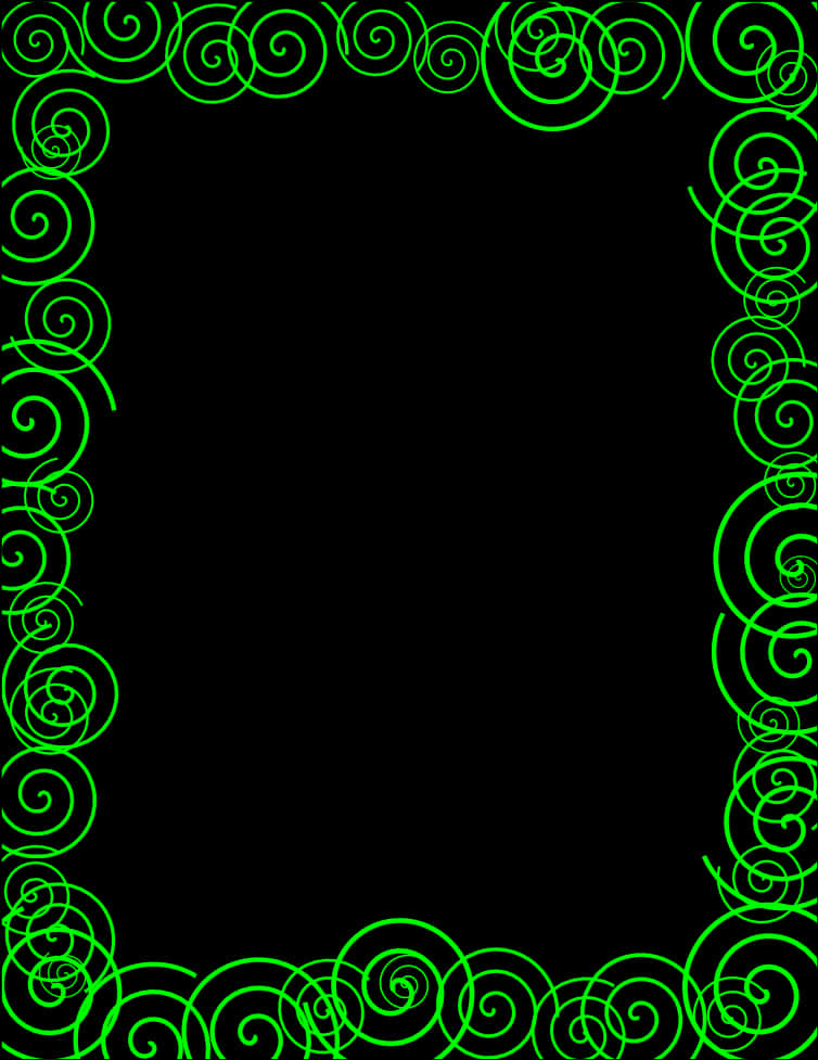 Green Swirl Decorative Border