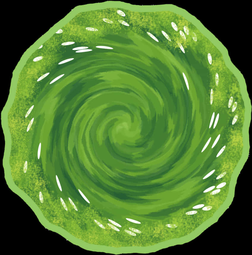 Green Swirl Portal Illustration