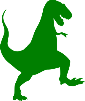 Green T Rex Silhouette