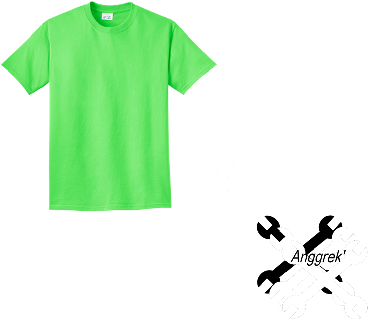 Green T Shirt Templatewith Graphic Elements