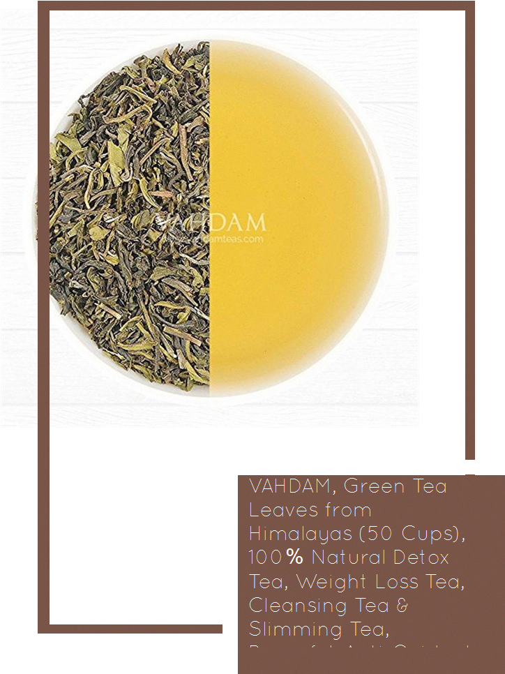 Green Tea Leavesand Brewed Tea Circle