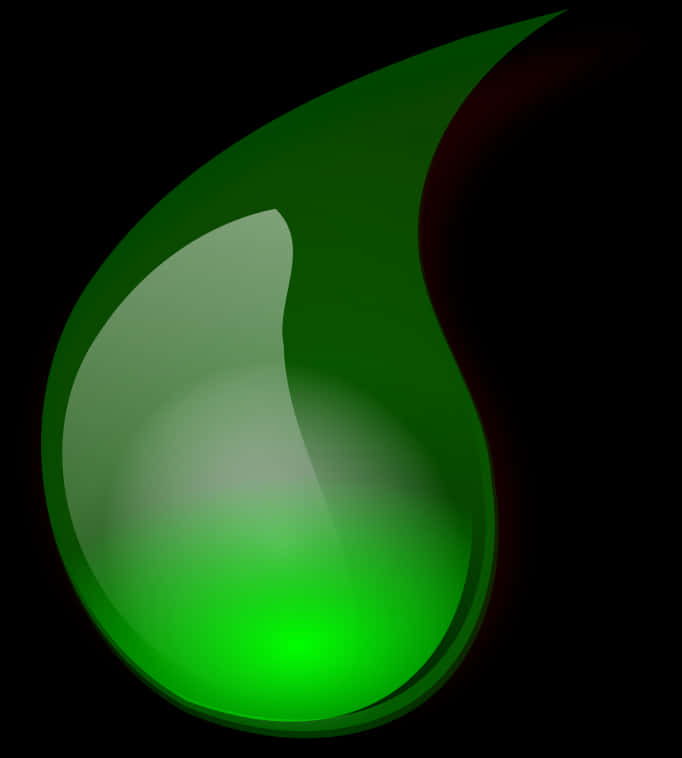 Green Tear Drop Illustration