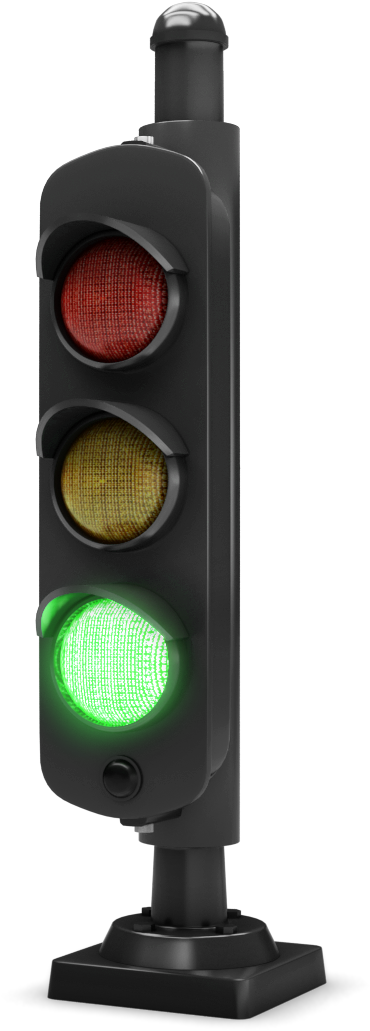 Green Traffic Light Illuminated