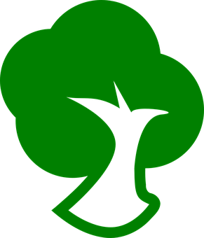 Green Tree Silhouette Graphic