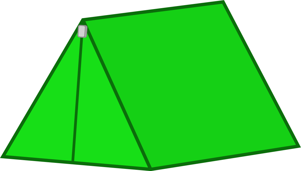 Green Triangular Prism Illustration