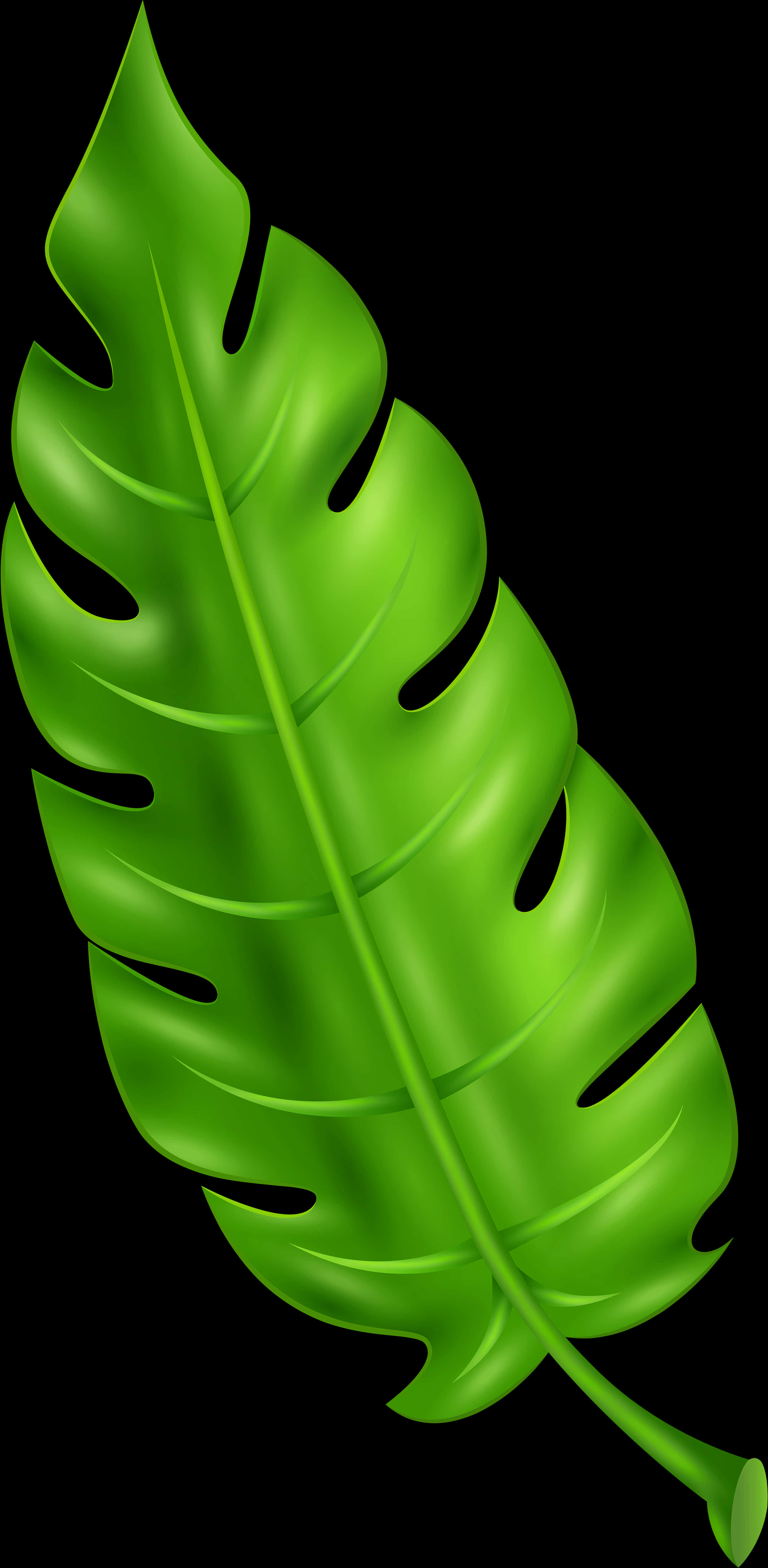 Green Tropical Leaf Clipart