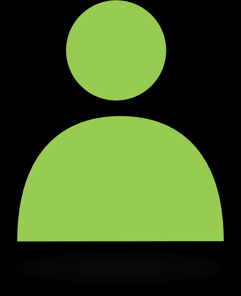 Green User Iconon Black Background