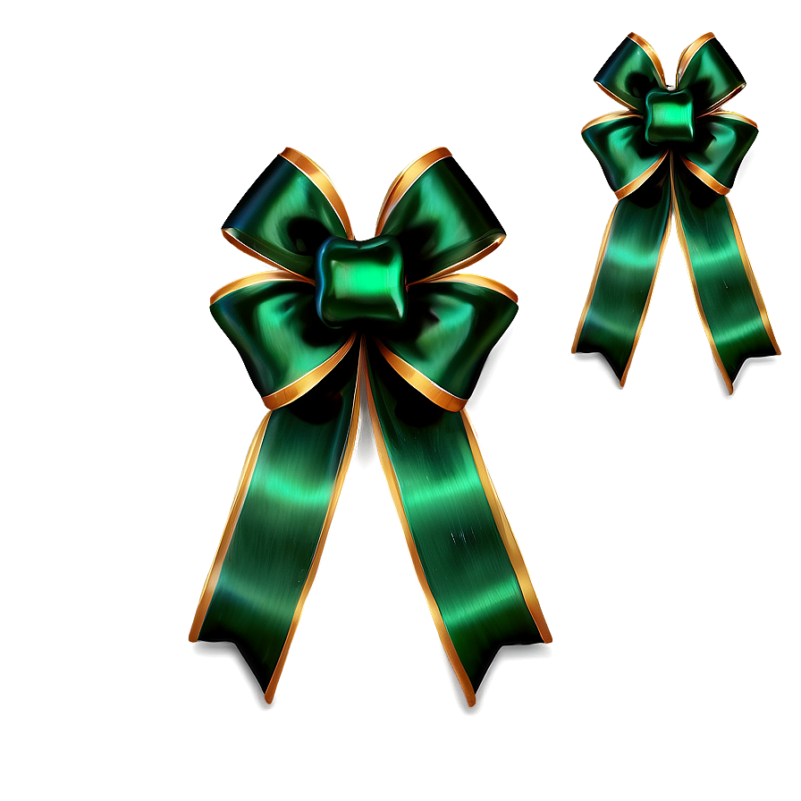 Green Velvet Gift Bow Png Lvx49