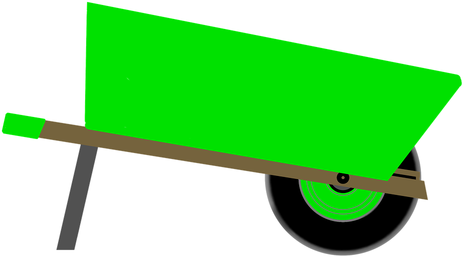 Green Wheelbarrow Vector
