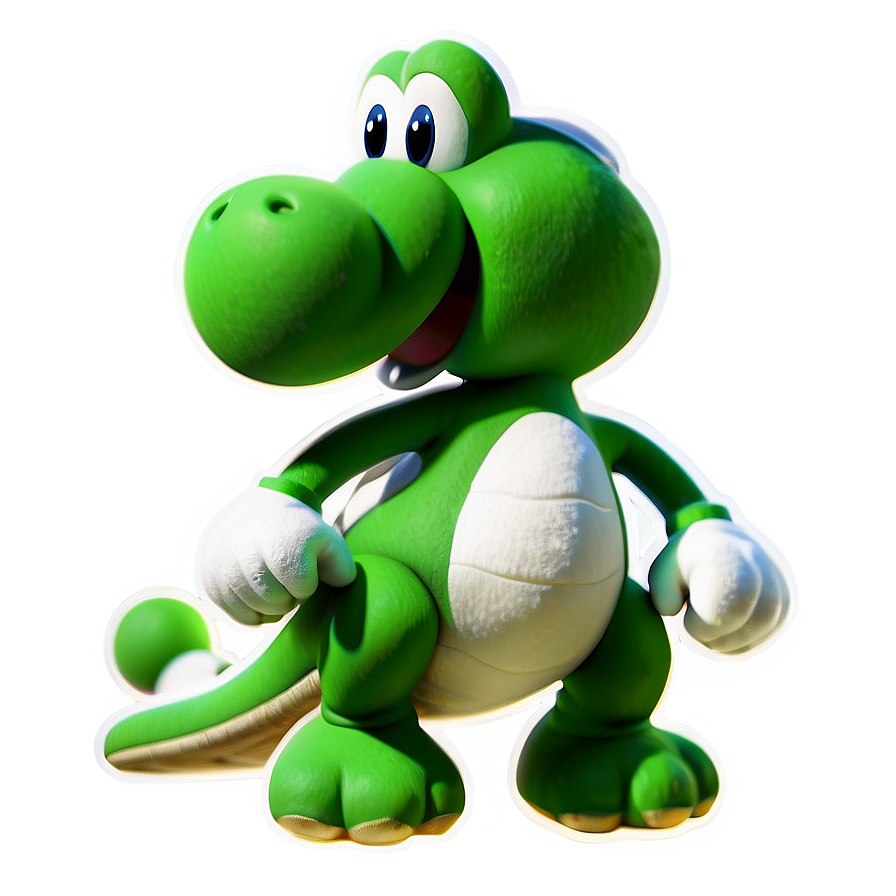 Green Yoshi Side View Png 5