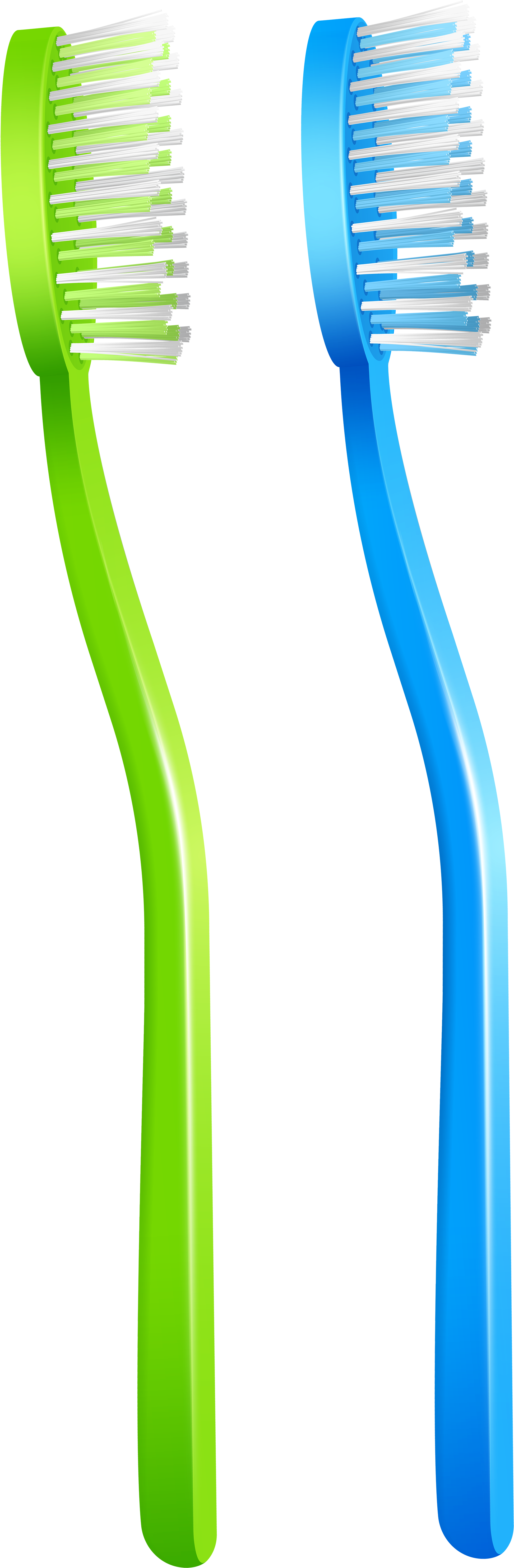 Greenand Blue Toothbrushes