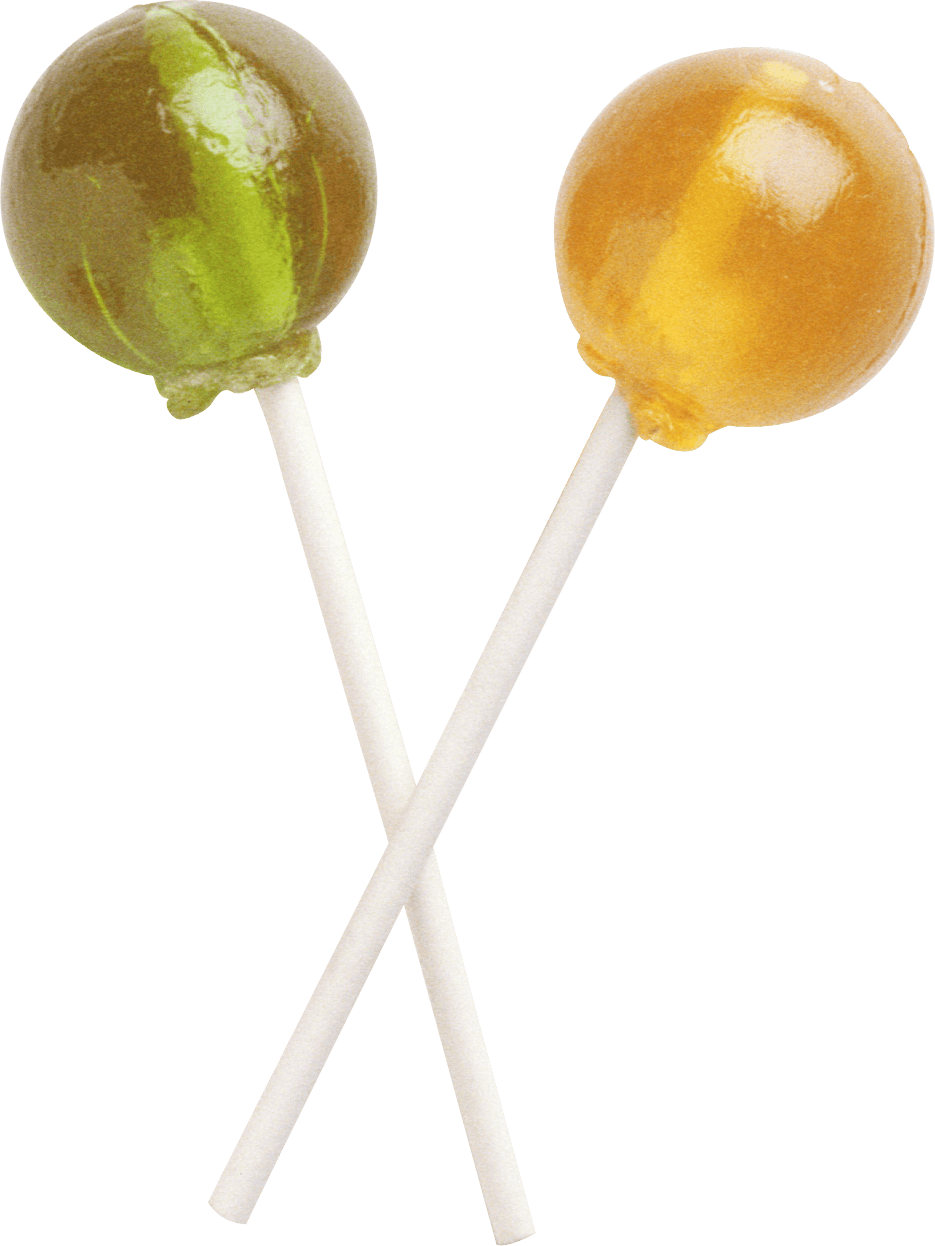 Greenand Orange Lollipops Crossed