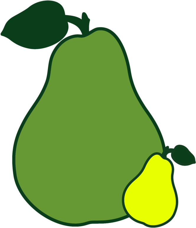 Greenand Yellow Pears Illustration