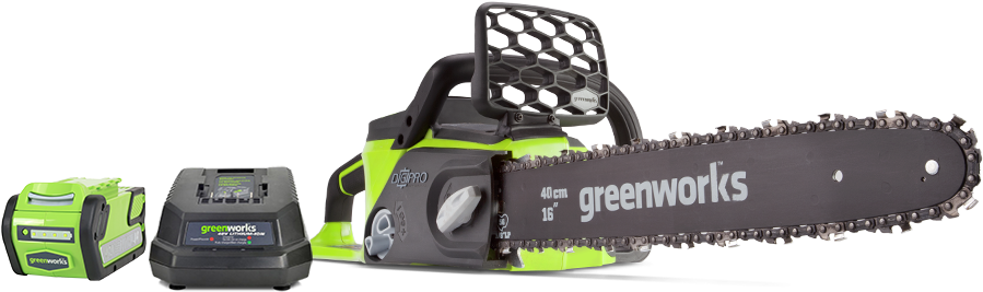 Greenworks Cordless Chainsawwith Batteryand Charger