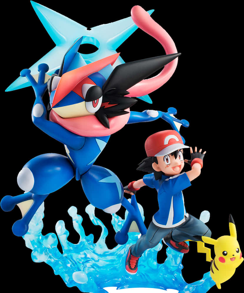 Greninja Ash Pikachu Action Figure