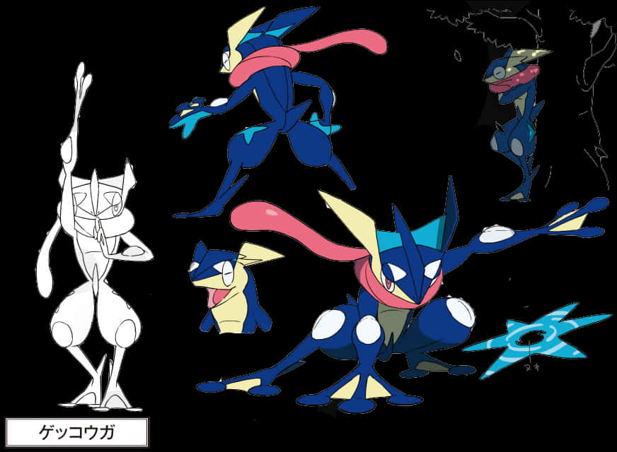 Greninja Pokemon Character Designs