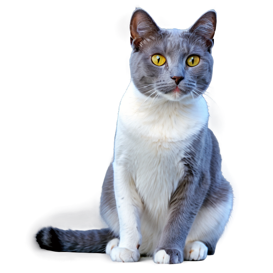 Grey Cat On White Background Png Uaw17